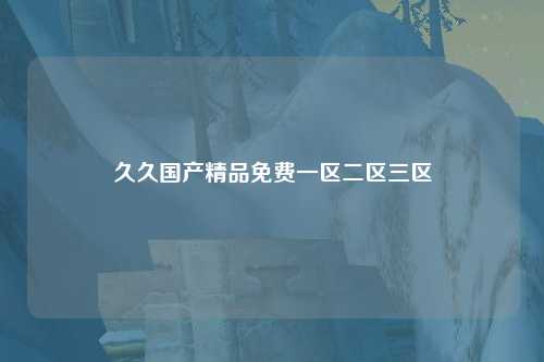 久久国产精品免费一区二区三区