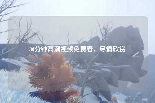 30分钟高潮视频免费看，尽情欣赏